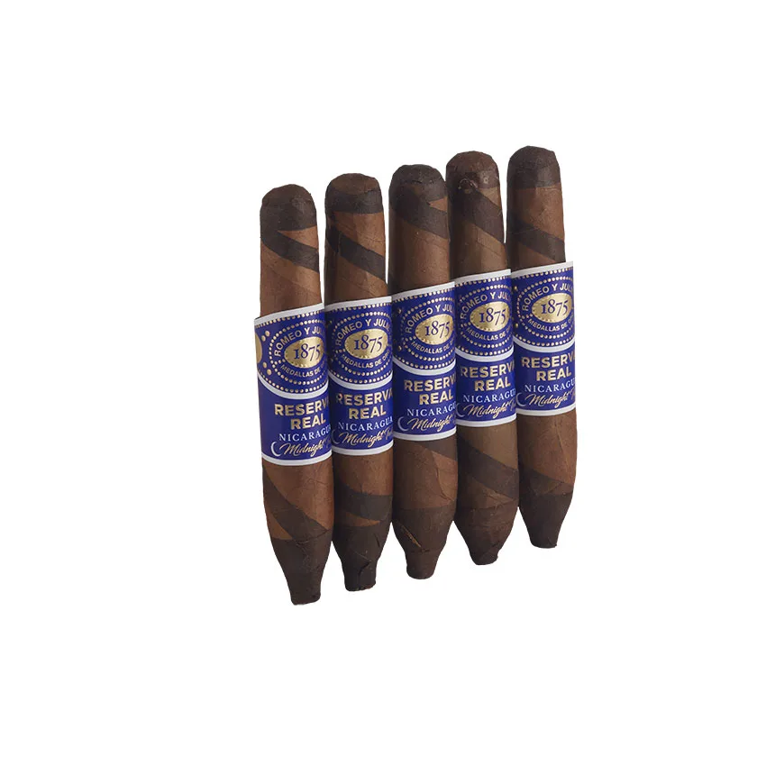 RYJ Reserva Real Nicaragua Midnight Twisted Love Story Barber Pole | Corona | Pack of 5