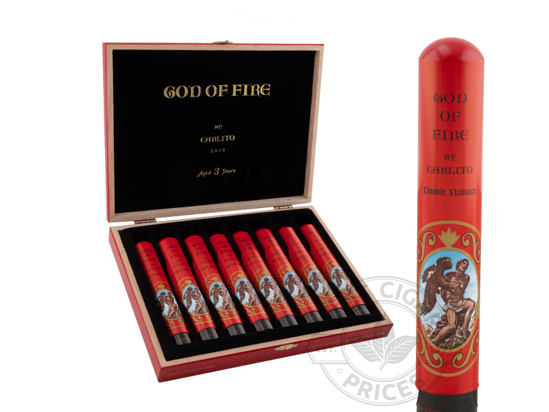 God Of Fire By Carlito Double Robusto Tubo - 8 Cigars
