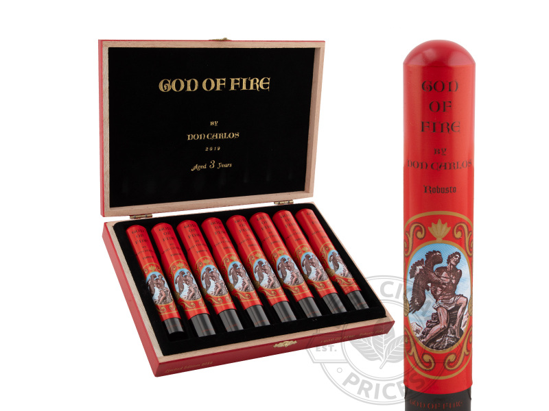 God Of Fire By Don Carlos LE Robusto Tubo - 8 Cigars