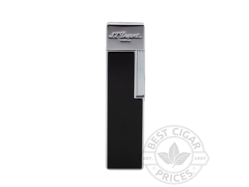 Twiggy Chrome Shiny Black Torch Lighter By S.T. Dupont - Box of 20