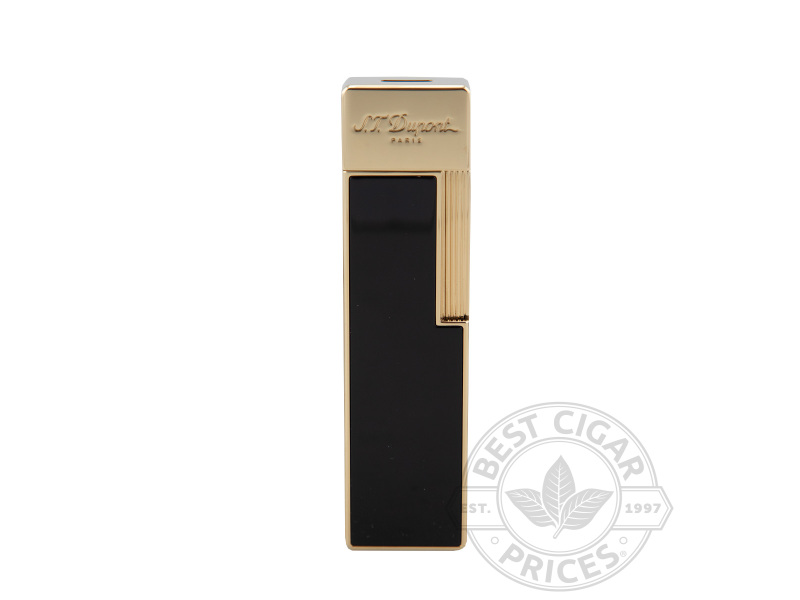 Twiggy Gold & Shiny Black Torch Lighter By S.T. Dupont - Box of 20