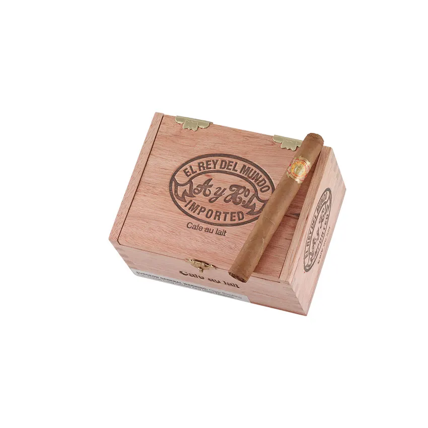 El Rey Del Mundo Cafe Au Lait Natural | Panatela | Box of 24