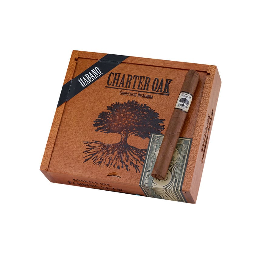 Charter Oak Habano Petit Coron Natural | Petite Corona | Box of 20