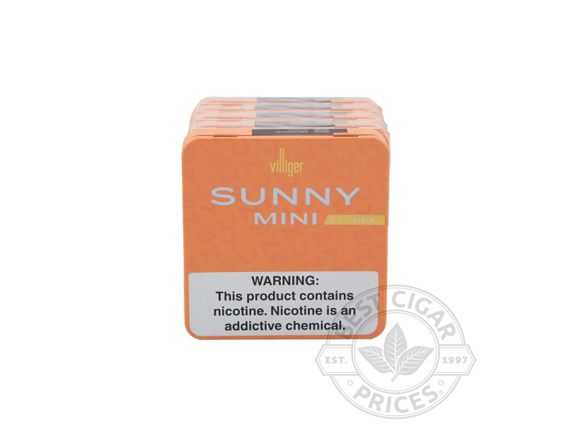 Villiger Sunny Mini Peach Filter Cigarillos - 100 Cigarillos