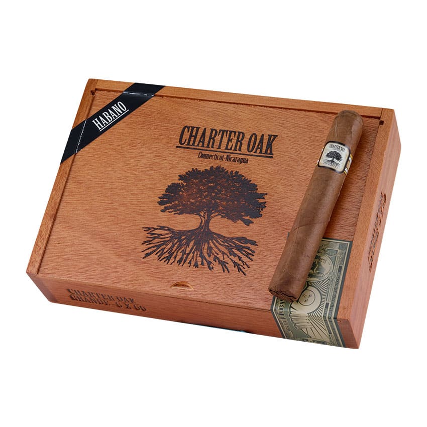 Charter Oak Habano Grande Natural | Gordo | Box of 20