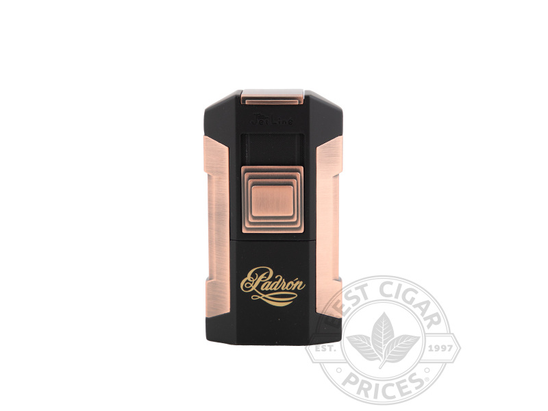 Padron Dual Flame Jetline Table Lighter - Black And Rose Gold - Box of 20