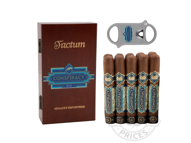Conspiracy Connecticut Robusto With Palio V-Cutter - 10 Cigars with Accessory