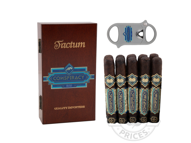 Conspiracy Maduro Robusto With Palio V-Cutter - 10 Cigars with Accessory
                                                                                             
                                    Available - Available - Special order
