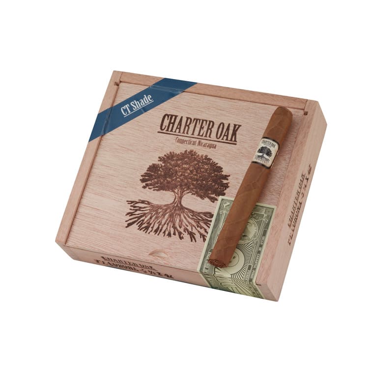 Charter Oak Shade Petite Corona Natural | Corona | Box of 20