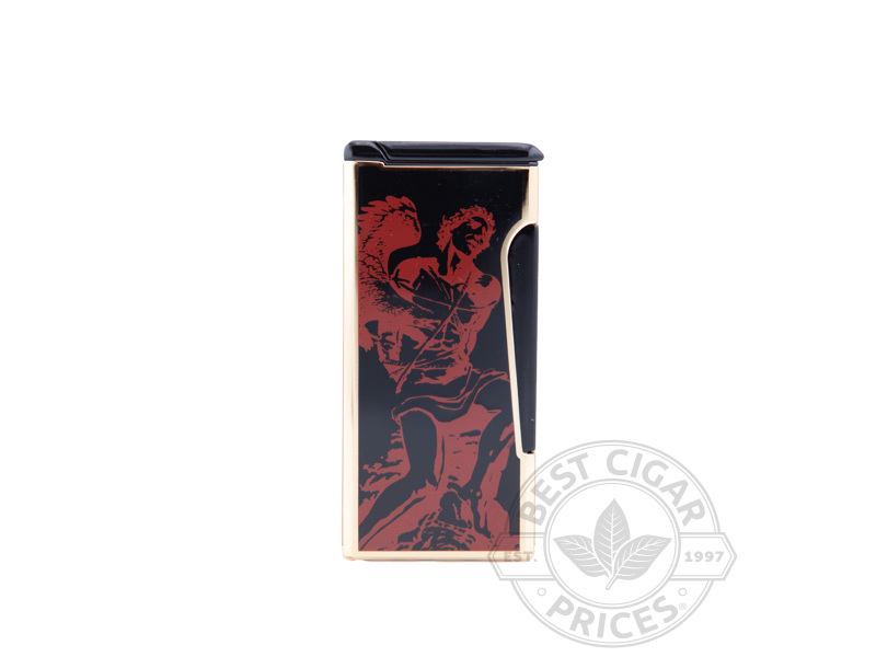 Prometheus God Of Fire Never Back Down Limited Edition 2024 Retro Lighter  Red On Black Lacquer - Box of 20