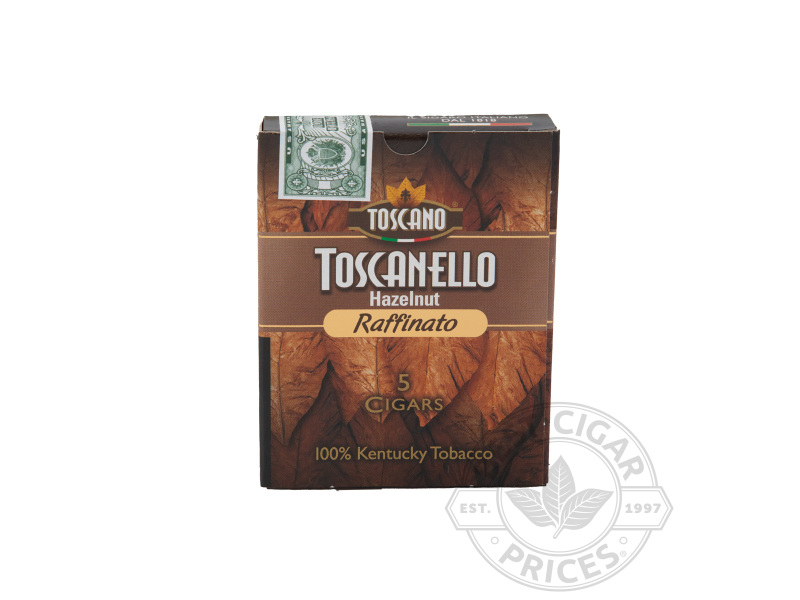 Toscanello Hazlenut Raffinato 10/5 - Small Pack - 5 Total Cigars