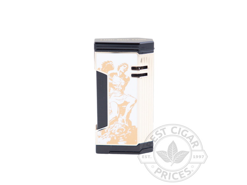 Prometheus God Of Fire Never Back Down Limited Edition 2024 Magma X Lighter - Gold On White Lacquer - Box of 20