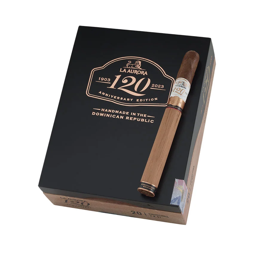 La Aurora 120 Anniversary Churchill Natural | Churchill | Box of 20