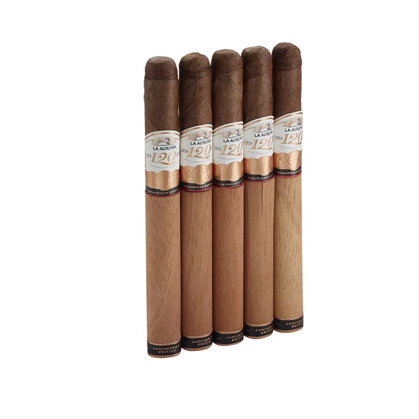 La Aurora 120 Anniversary Churchill Natural | Churchill | Pack of 5