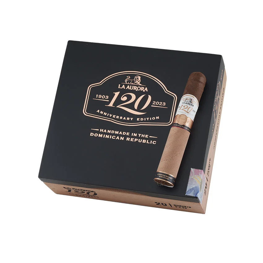 La Aurora 120 Anniversary Robusto Natural | Robusto | Box of 20