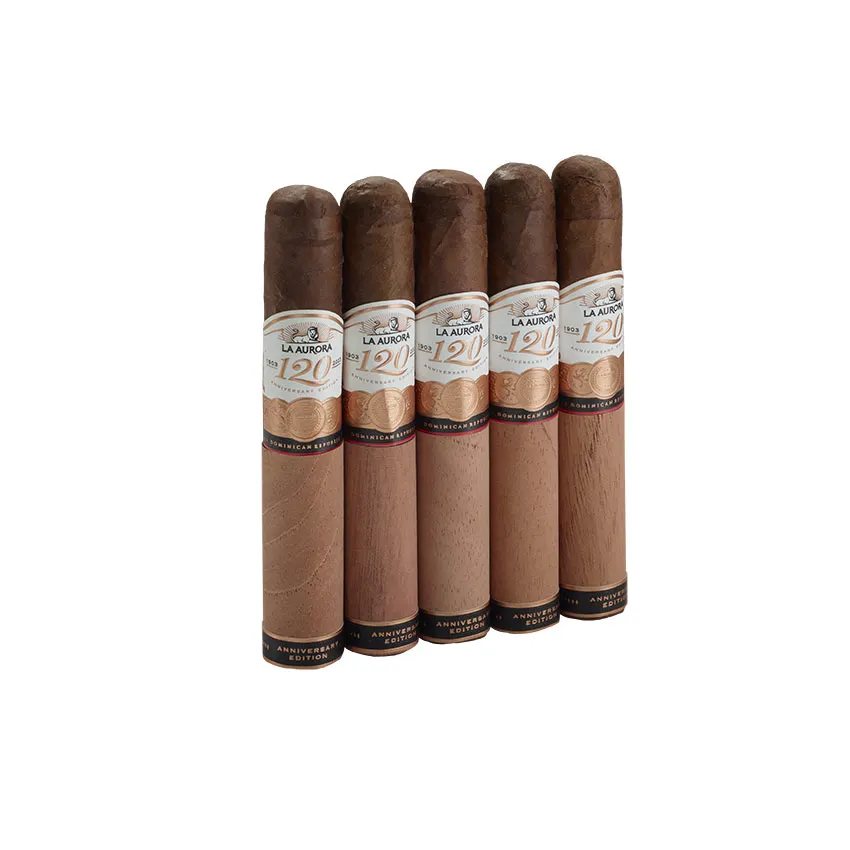 La Aurora 120 Anniversary Robusto Natural | Robusto | Pack of 5