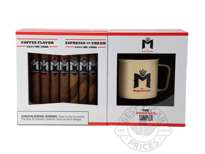 M By Macanudo Coffee & Espresso + Mug Gift Set - 7 Cigars