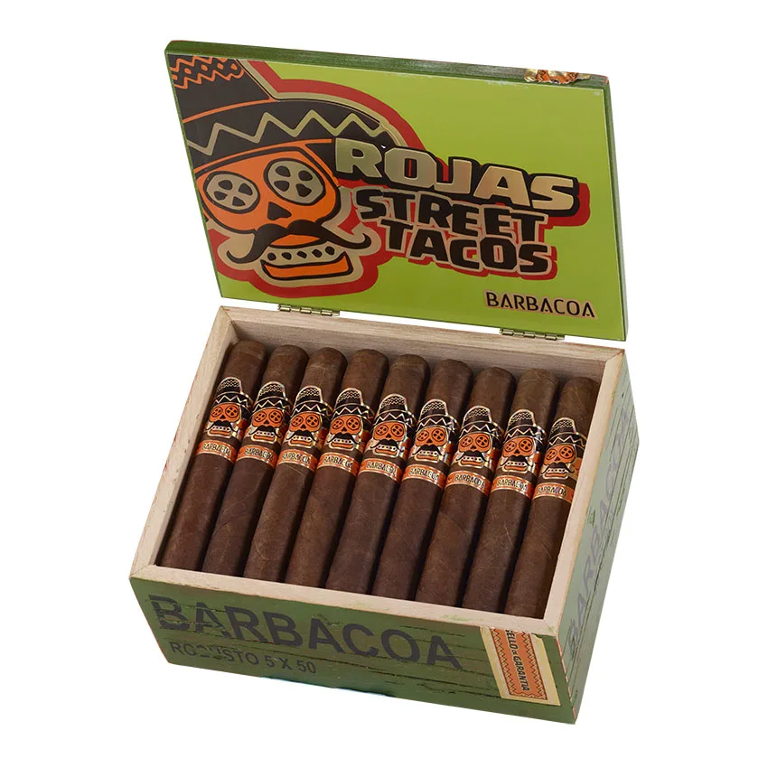 Rojas Street Tacos Barbacoa Robusto Dark Natural | Robusto | Box of 25