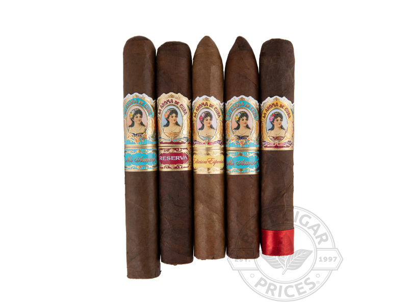 La Aroma De Cuba 5 Cigar 92-95 Rated Sampler 2x Deal - 5 Cigars