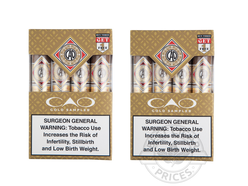CAO Gold 4 Cigar Sampler 2x Deal - 8 Cigars