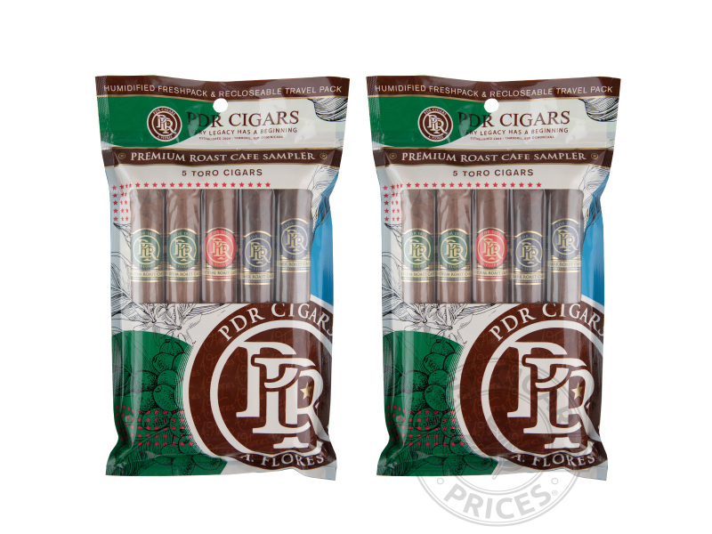 PDR Premium Roast Cafe Toro Collection Sampler Fresh Pack 2x Deal - 10 Cigars