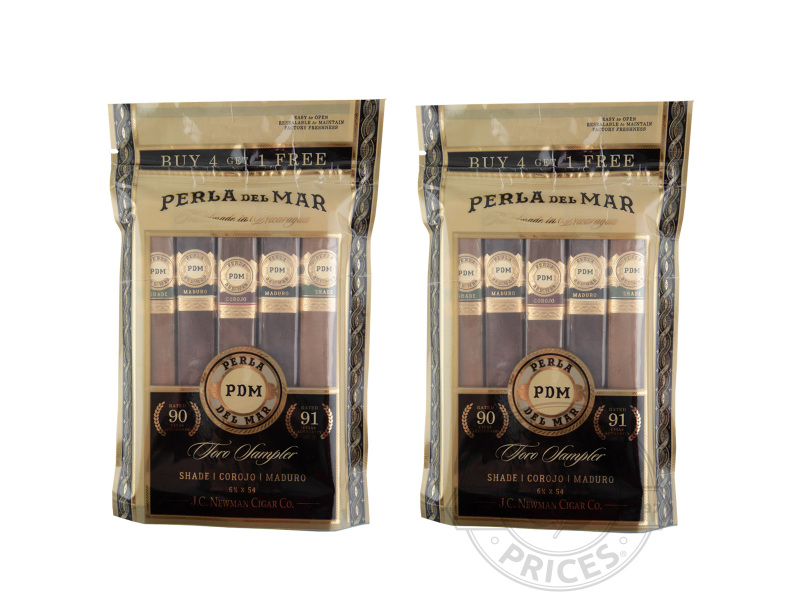Perla Del Mar Fresh Pack Toro 5 Cigar Sampler 2x Deal - 10 Cigars