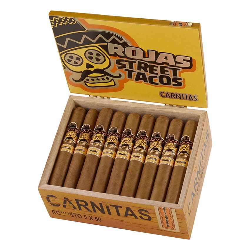 Rojas Street Tacos Carnitas Robusto Natural | Robusto | Box of 25