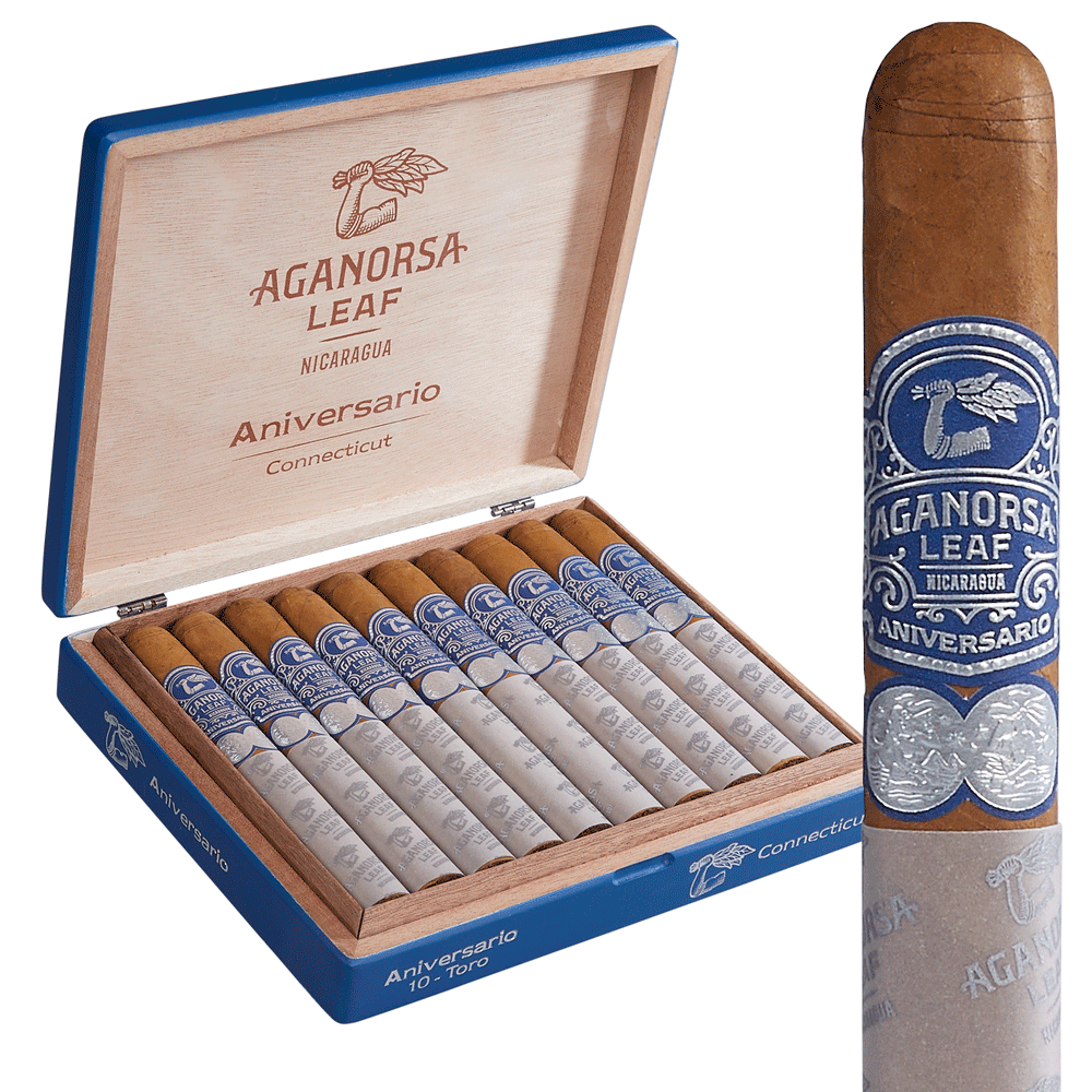 Aganorsa Leaf Anniversario Connecticut | Toro (Tube) | Box of 10