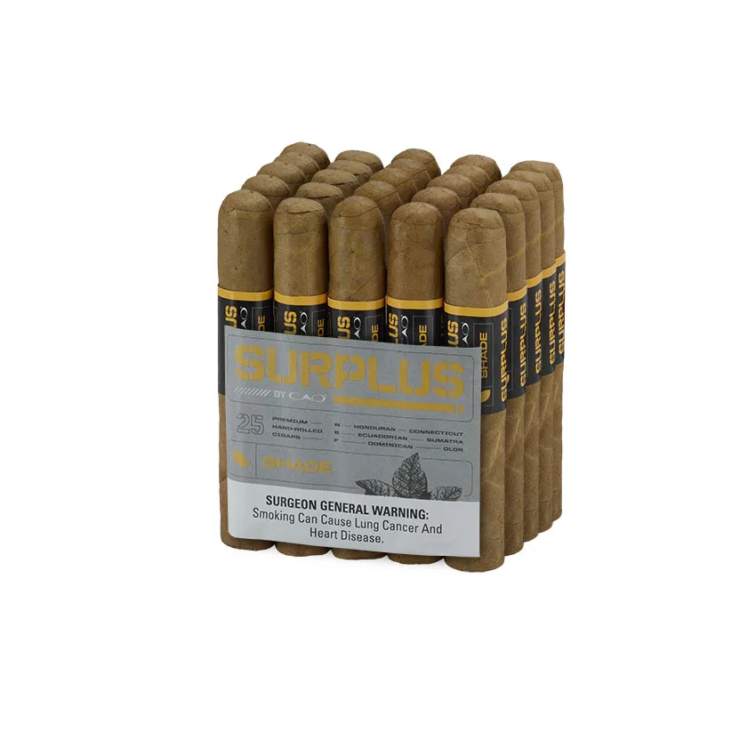 CAO Surplus Shade Robusto Natural | Robusto | Bundle of 25
