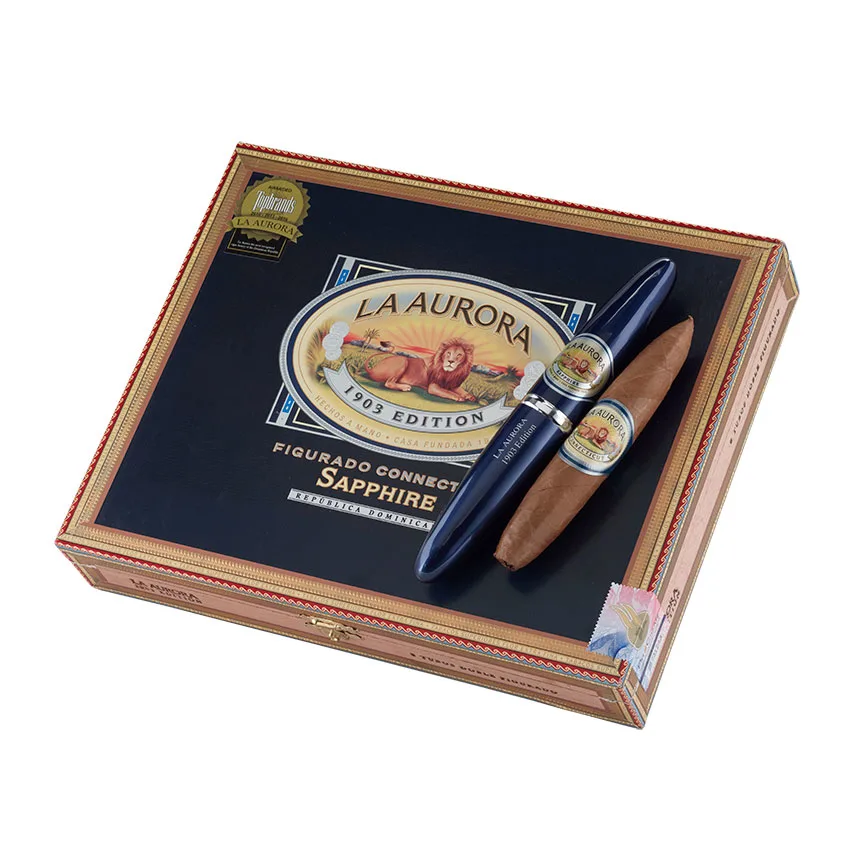 La Aurora Preferidos 1903 Sapphire Connecticut Shade Tubo Natural | Figurado | Box of 8
