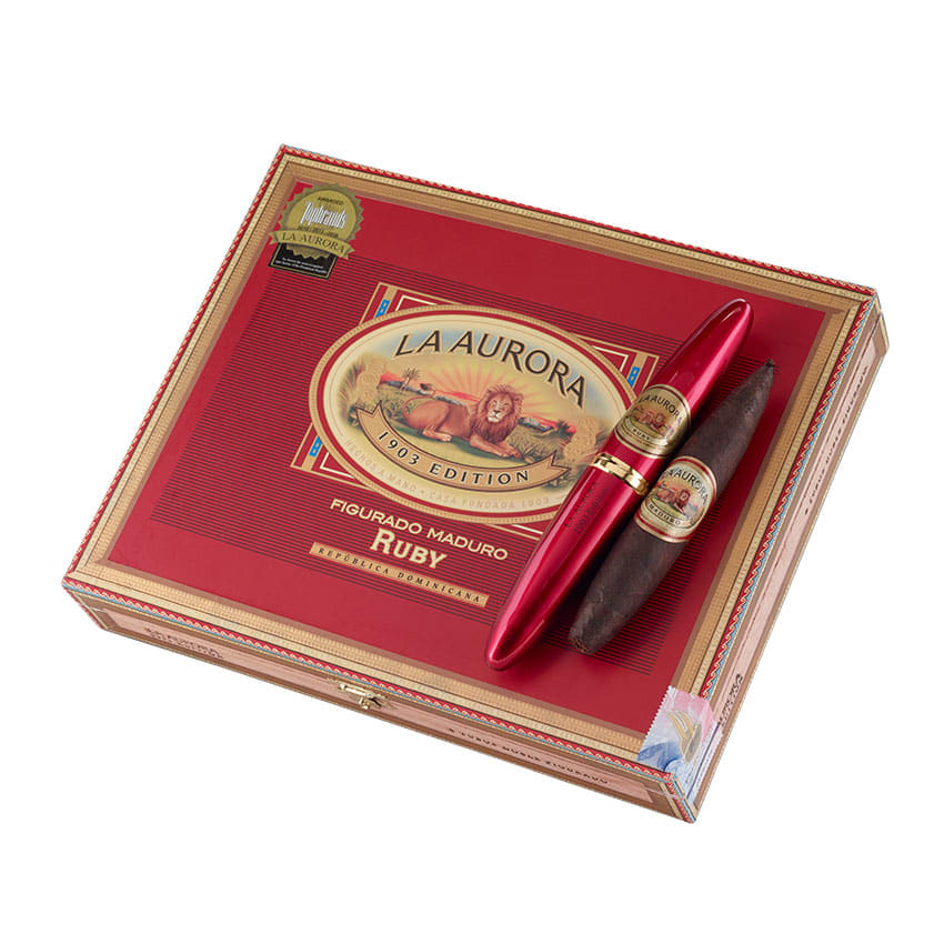 La Aurora Preferidos 1903 Ruby Brazilian Maduro tubo | Figurado | Box of 8