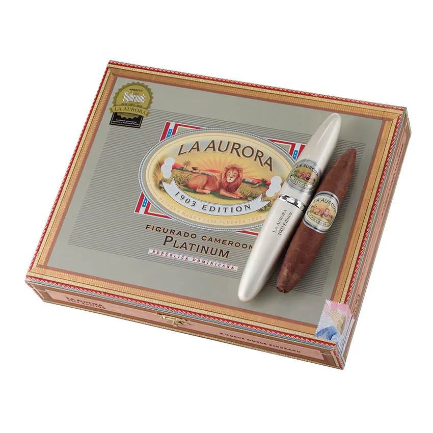 La Aurora Preferidos 1903 Platinum Cameroon Tubo Natural | Figurado | Box of 8
