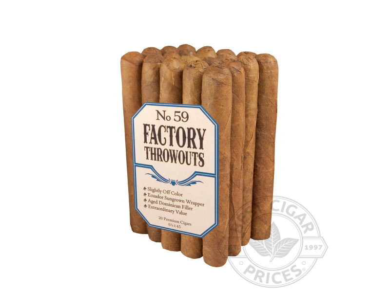 Factory Throwouts Number 59 - Bundle - 20 Total Cigars
1-2 Week
