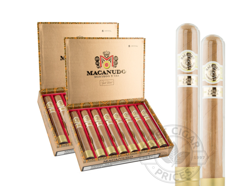Macanudo Gold Label Crystal Tubos - 16 Cigars