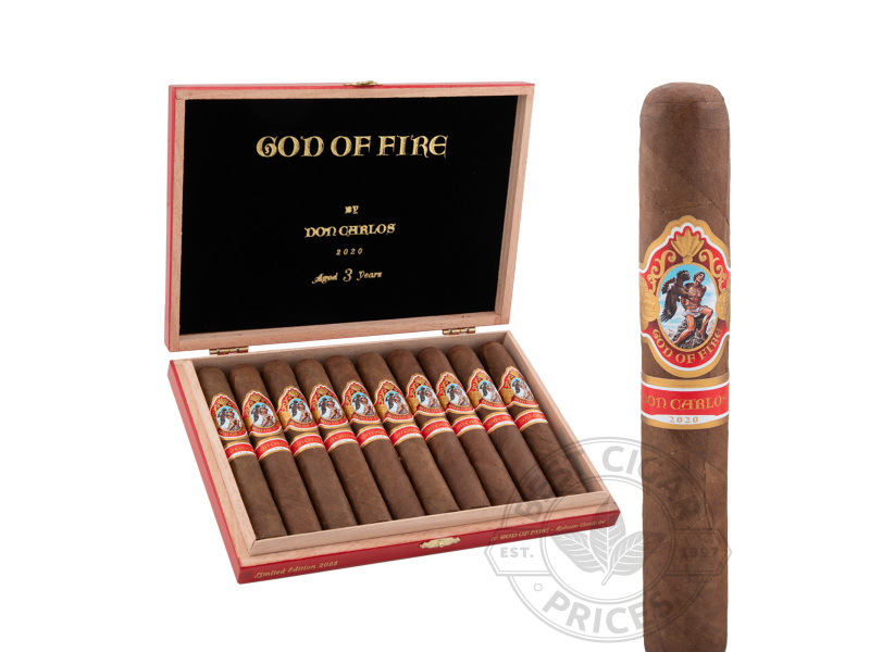 God Of Fire By Don Carlos LE Robusto Gordo 54 - 10 Cigars