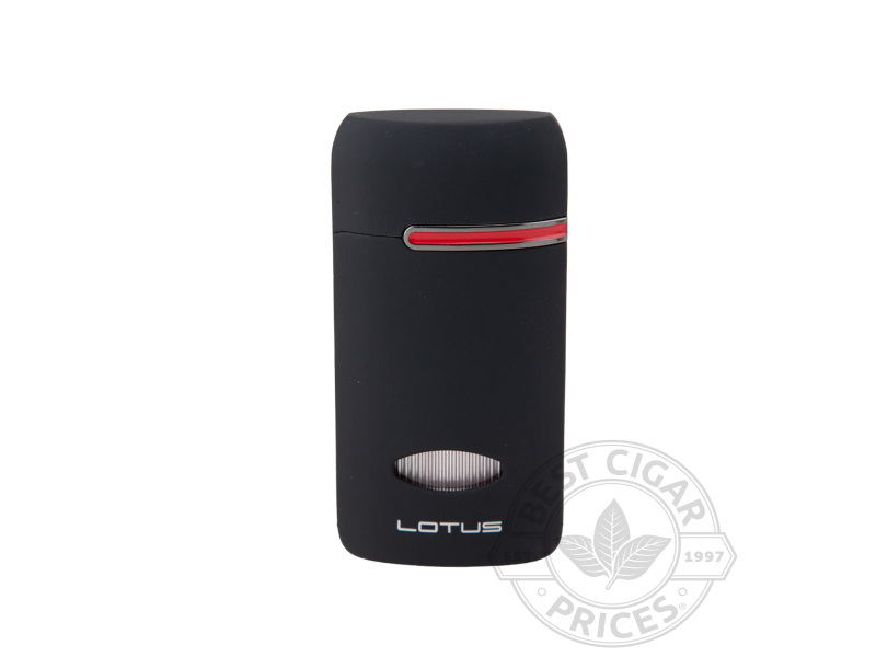 Matrix Triple Flame Lighter By Lotus - Black Rubberized - Box of 20