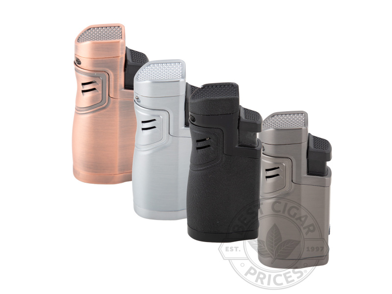 Vertigo Hercules Quadruple Flame Torch Lighter By Lotus - Assorted Colors - Box of 20