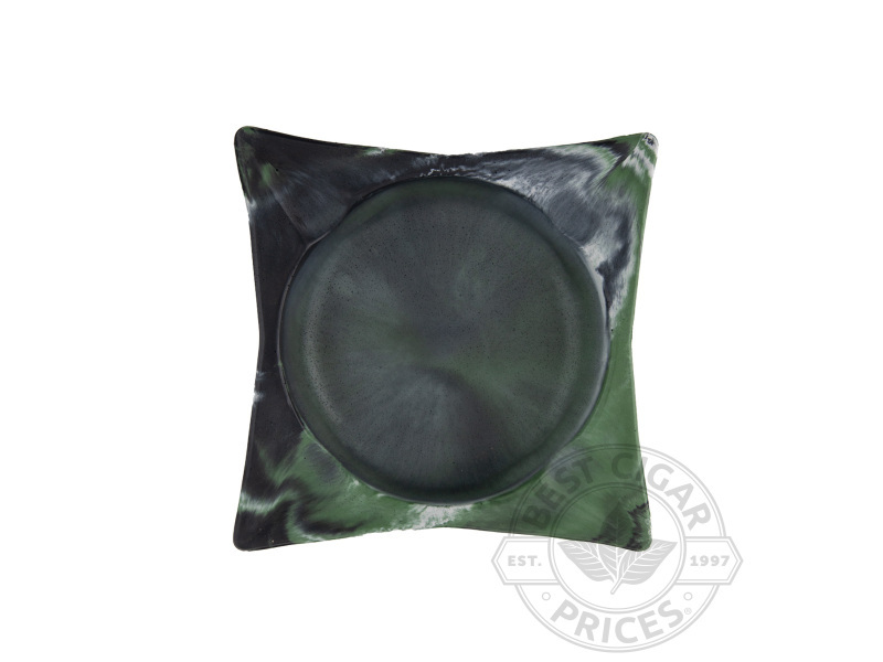 Concrete Classic Square Ashtray By Storcks Designs - Green Marbled - Box of 20