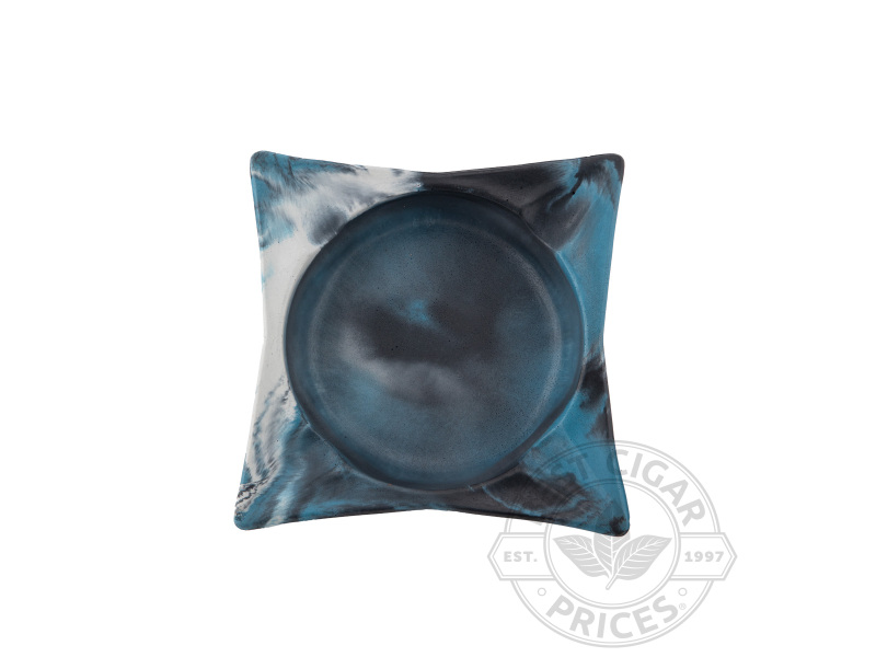 Concrete Classic Square Ashtray By Storcks Designs - Blue Marbled - Box of 20