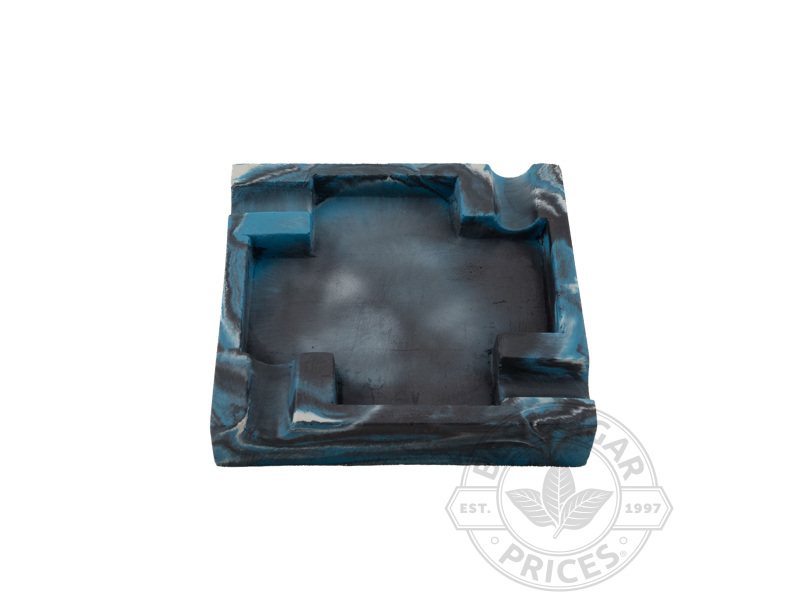 Concrete Large Ashtray By Storcks Designs - Blue Marbled - Box of 20