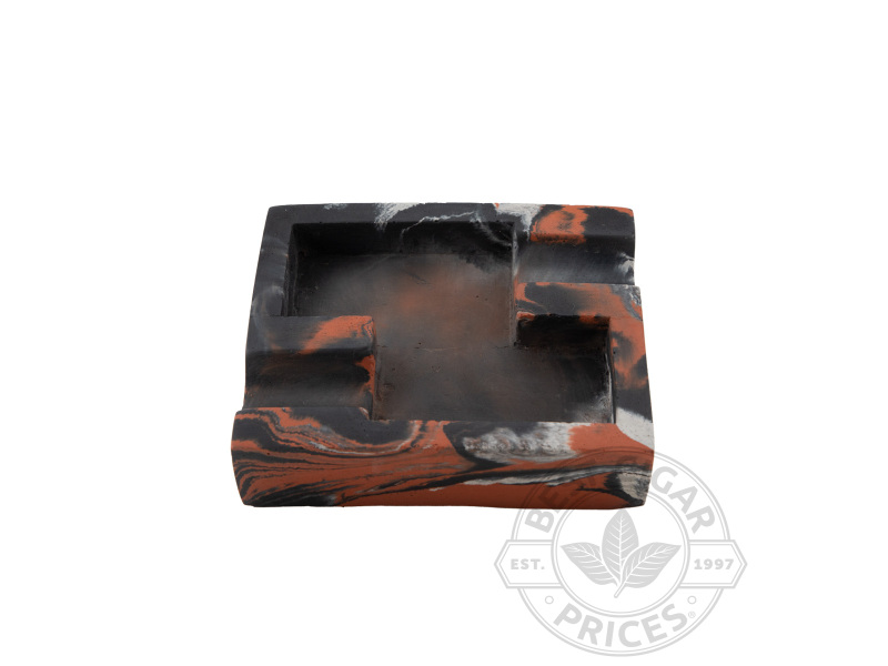 Concrete Double Cigar Ashtray By Storcks Designs - Terracotta Marbled - Box of 20