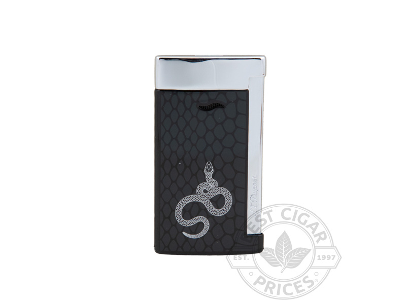 Year Of The Snake Slim 7 By S.T. Dupont - Black - Box of 20