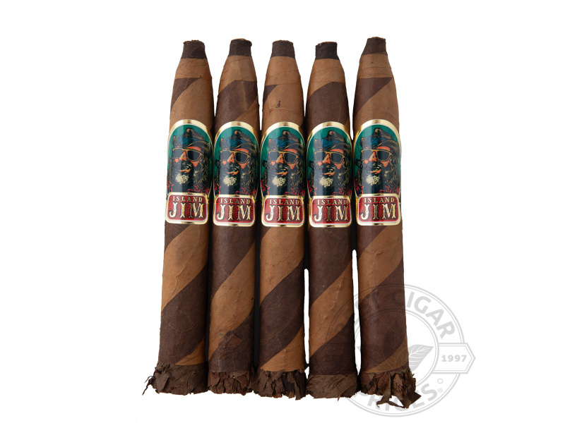 Island Jim By Oscar Barber Pole Torpedo - 5 Cigars