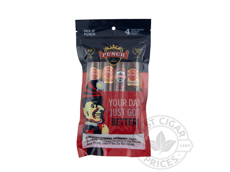 Punch 93-Rated Fresh Pack 4 Cigar Sampler - 4 Cigars