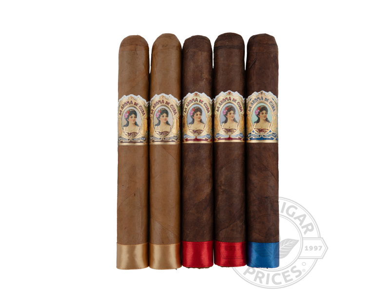 La Aroma De Cuba 92-93 Rated Fresh Pack Sampler - Red - 5 Cigars