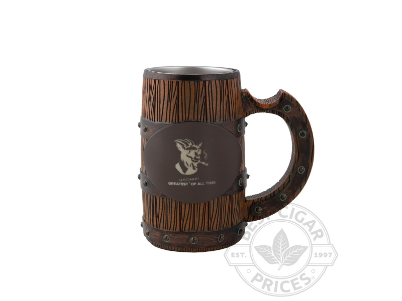 GOAT Woodgrain 16.9oz Resin Mug With Cigar Holder - Box of 20