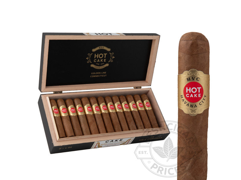 HVC Hot Cake Golden Line Connecticut Half Corona - 25 Cigars