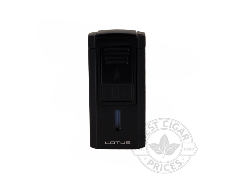 Lotus Duke Triple Torch Lighter With Fold-out V-Cutter - Black Matte - Box of 20