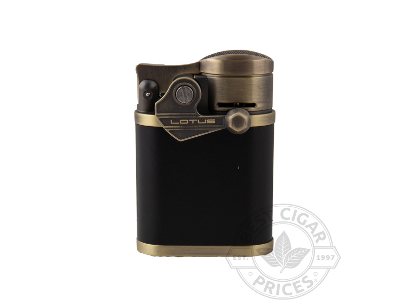 Lotus Winston Quad Torch Desktop Lighter - Brass & Black - Box of 20