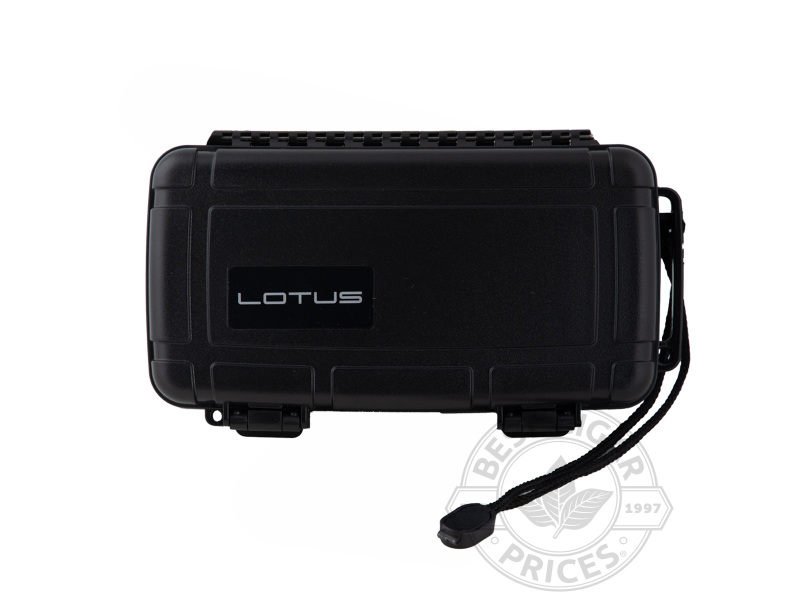 Lotus 10 Count Oval Travel Humidor - Black - Box of 20